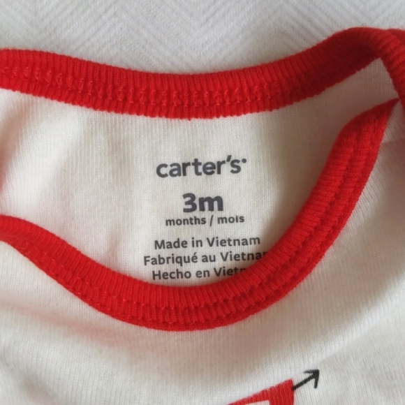 NEW carter's 1st valentines day long sleeve bodysuit diaper shirt 3 months baby - Picture 6 of 8
